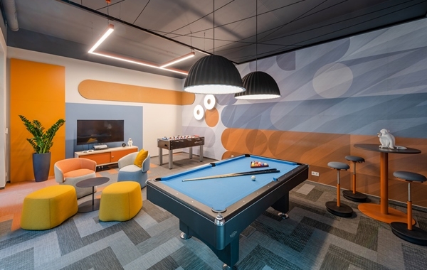 Itron budapesti irodája - Bolon plank és szabad formájú modulok